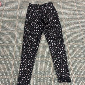 Charming Pink Floral Kids Leggings